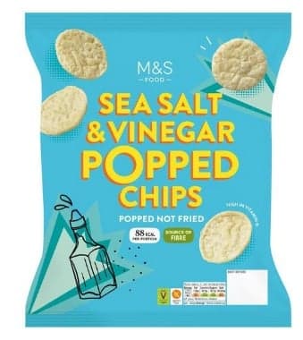 Marks & Spencer Food Sea Salt & Vinegar Popped Chips 80g