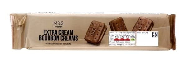 Marks & Spencer 12 csokoládés szendvicskeksz csokoládé ízű töltelékkel