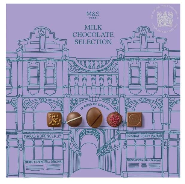 Marks & Spencer Tejcsokoládé válogatás vegyes töltelékekkel