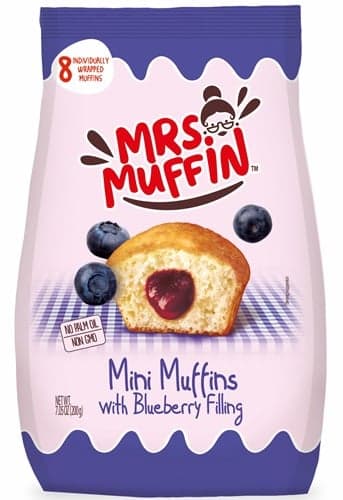 Mrs. Muffin Áfonyalekvárral töltött mini muffinok