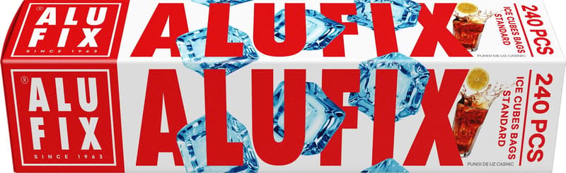 ALUFIX Ice cube bags box self-sealing shake-down 24 cubes/10psc