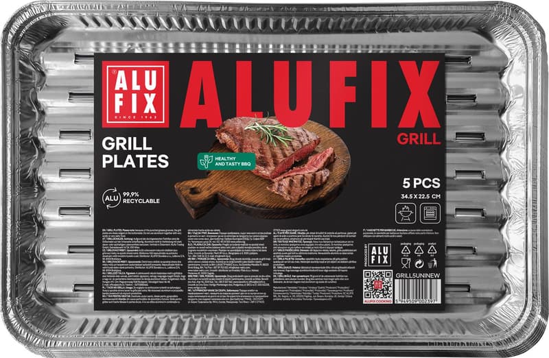 Alufix Fix-Grill téglalap alakú alumínium grill tálcák