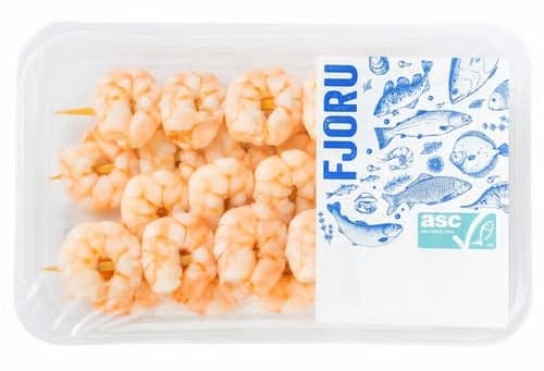 FJORU ASC főtt, hámozott garnéla nyárson 36/40