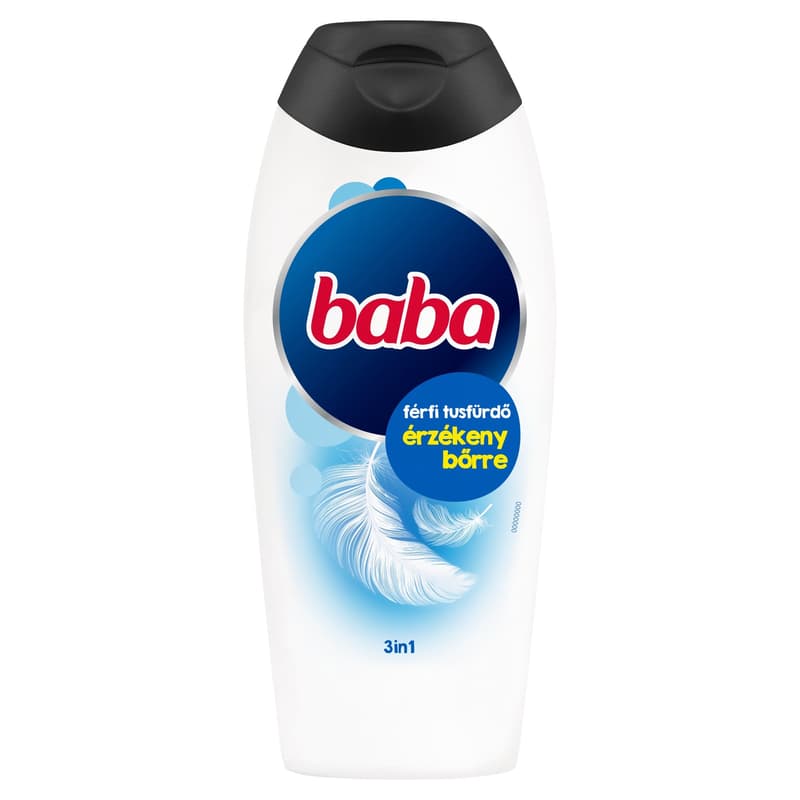 Baba 3in1 férfi tusfürdő érzékeny bőrre, 400 ml