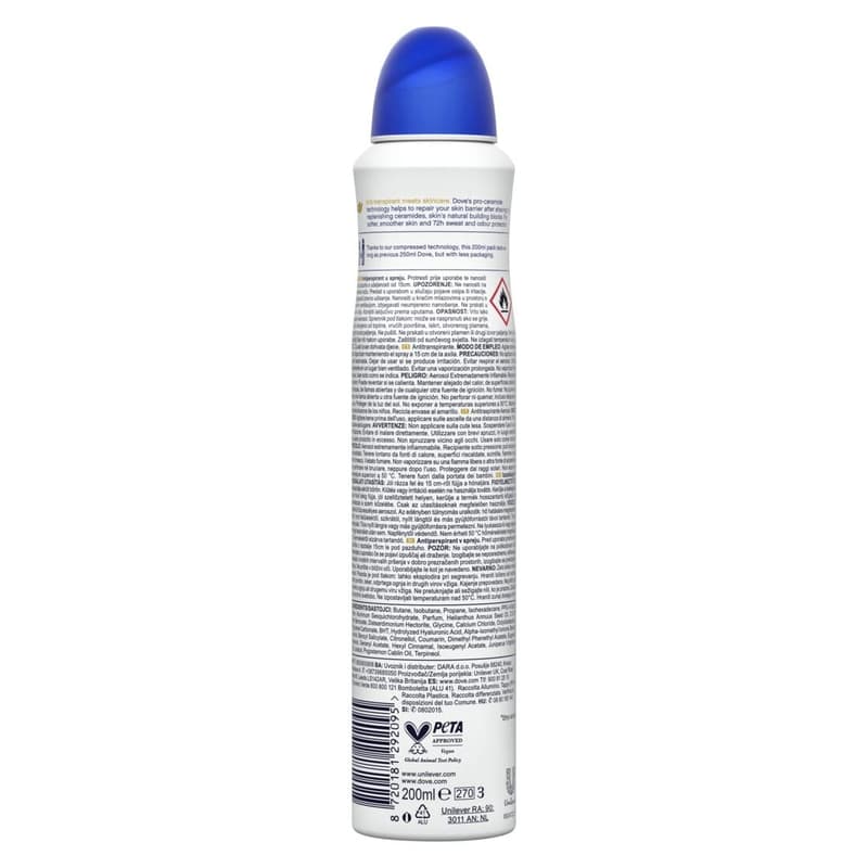 Dove Original női izzadásgátló dezodor, 200 ml