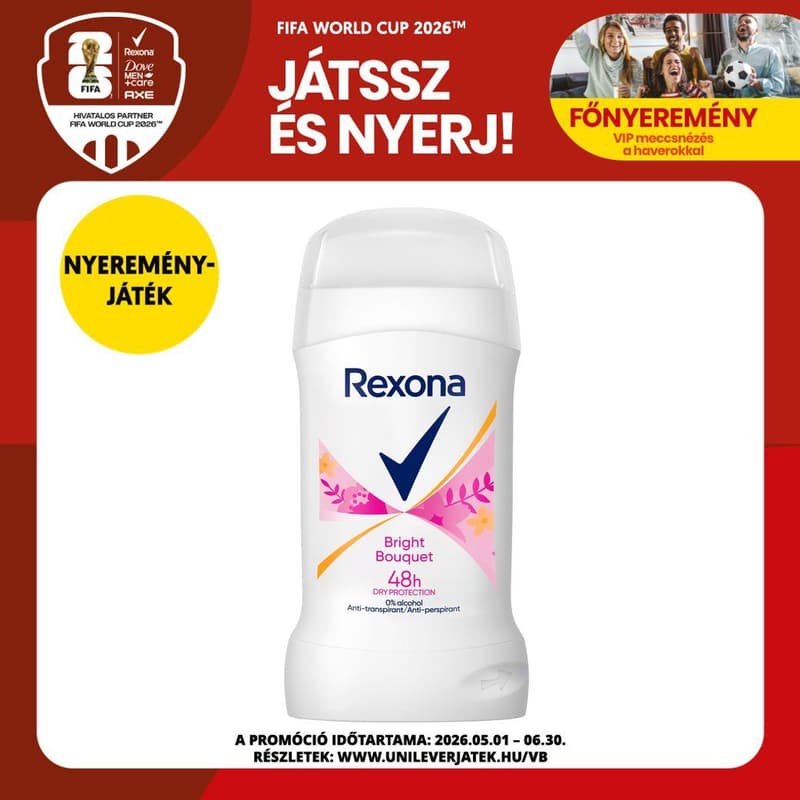 Rexona Bright Bouquet női izzadásgátló stift, 50ml