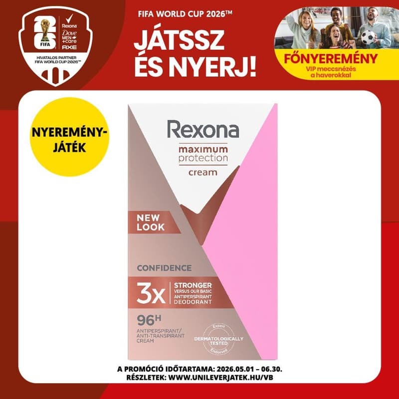 Rexona Maximum Protection Confidence női krémdezodor, 45 ml