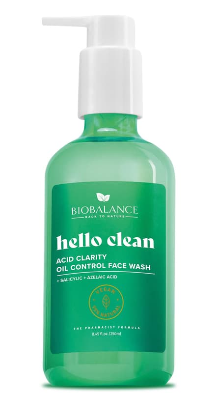 BIOBALANCE HELLO CLEAN ACID CLARITY  OIL CONTROL FACE WASH 250 ML