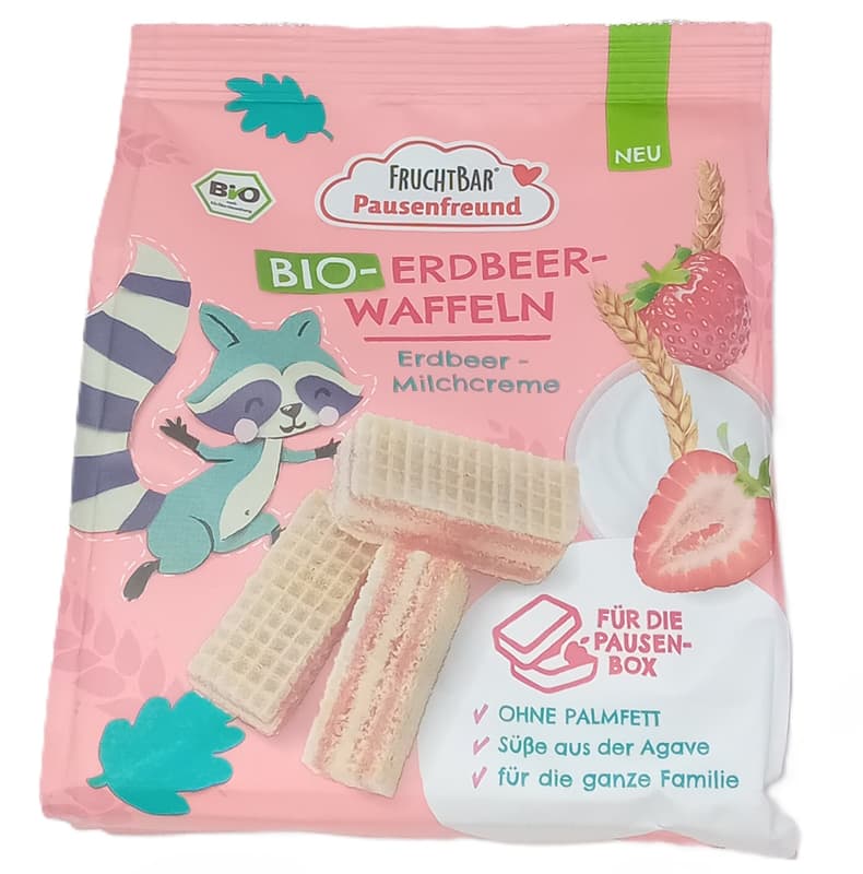 FruchtBar Pausenfreund – Bio Epres Waffle Epres, Tejkrémes 3 éves kortól