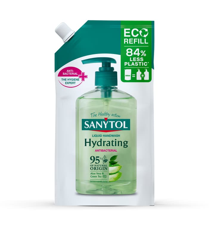 Sanytol folyékony szappan utántöltő, zöld tea és aloe vera