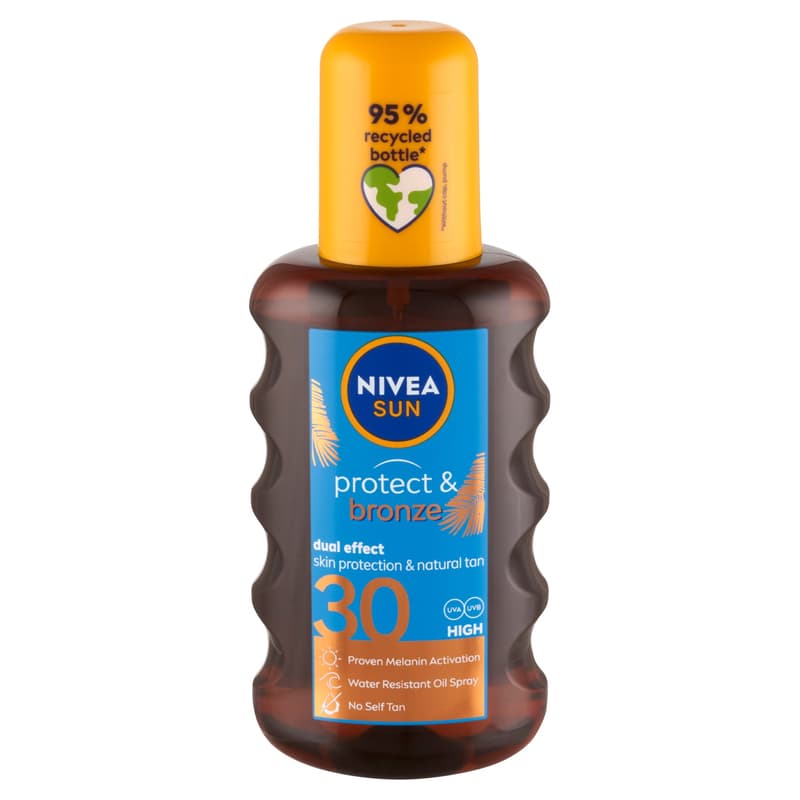 NIVEA SUN Protect & Bronze Barnulást Támogató Napolaj Spray FF30+
