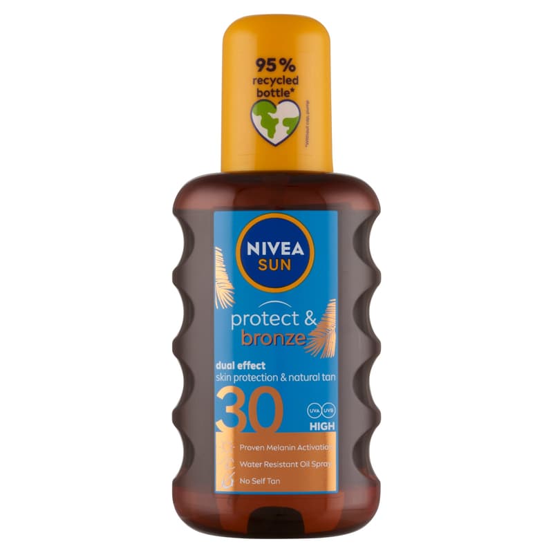 NIVEA SUN Protect & Bronze Barnulást Támogató Napolaj Spray FF30+