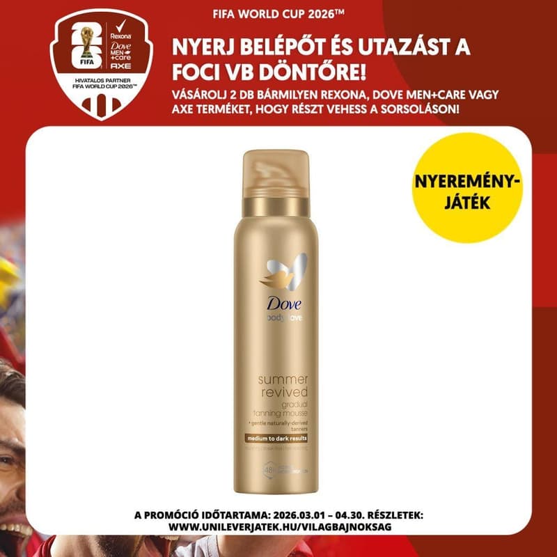 Dove Summer Revived önbarnító hab közepes-sötét árnyalatú bőrre, 150ml