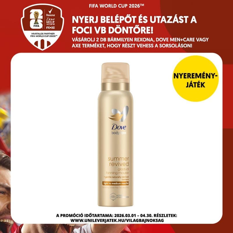 Dove Summer Revived önbarnító hab világos-közepes árnyalatú bőrre, 150ml