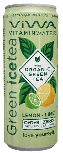 Viwa Green Vitamin Tea citrom-lime ízű energiamentes szénsavmentes üdítőital