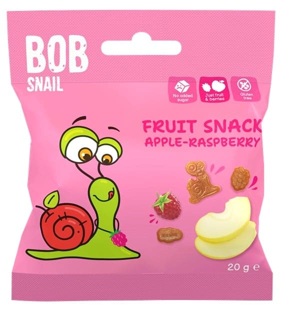 BOB Snail Gyümölcs Snack - Alma-málna