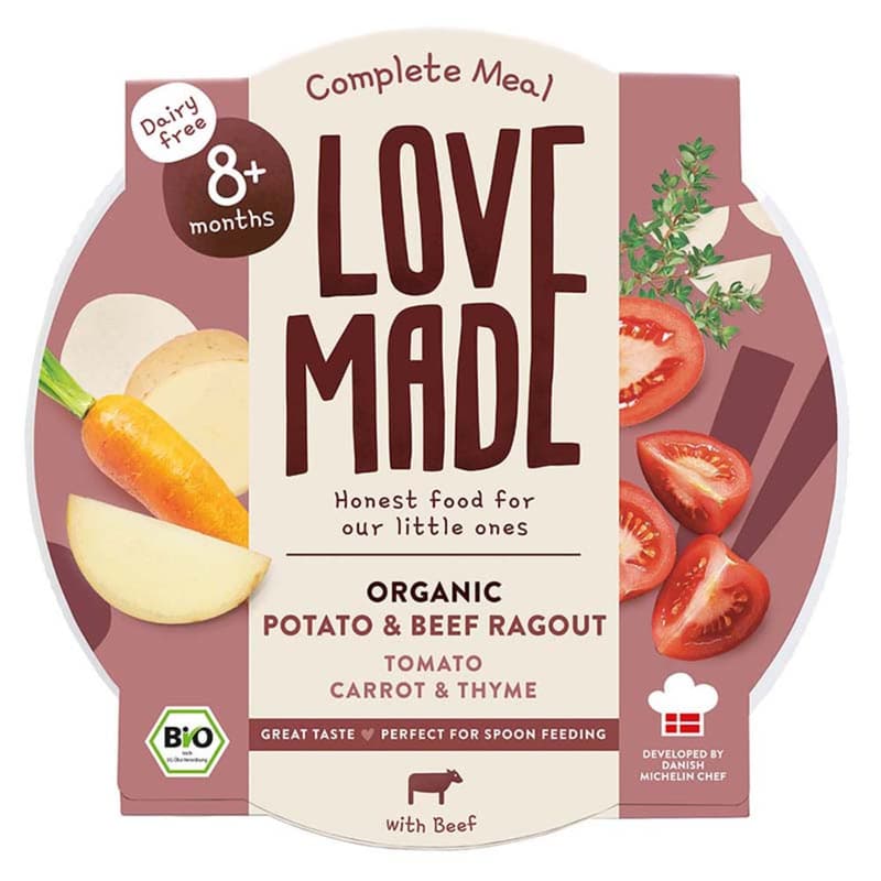 Lovemade Organic Potatoe & Beef Ragout 8 m+