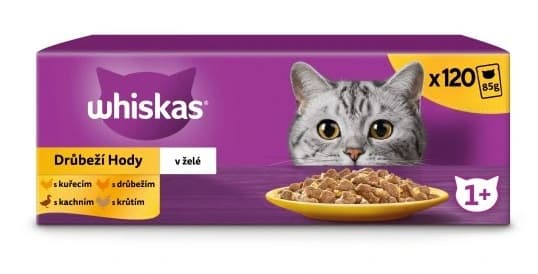 Whiskas baromfi alutasakos macskaeledel válogatás (120x85g)