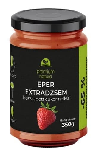 Premium Natura Szénhidrátcsökkentett eper extradzsem hozzáadott cukor nélkül