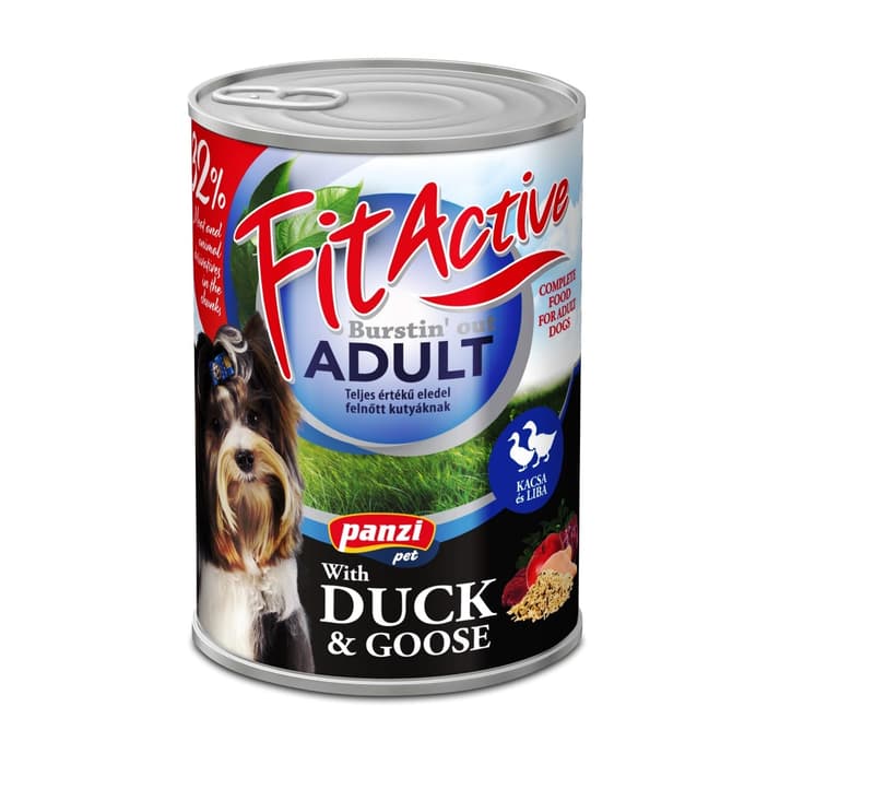FitActive Dog konzerv felnőtt kutyáknak, kacsa-liba