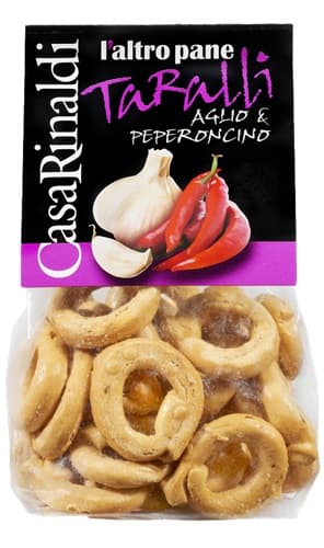 Baked product with garlic and chilli pepper