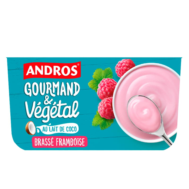 Andros Gourmandt & Végétal Málna vegángurt (4x100g)
