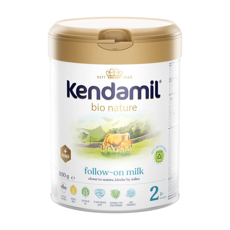 Kendamil BIO NATURE 2 HMO+ tehéntej alapú anyatej-kiegészítő tápszer 6 hónapos kortól