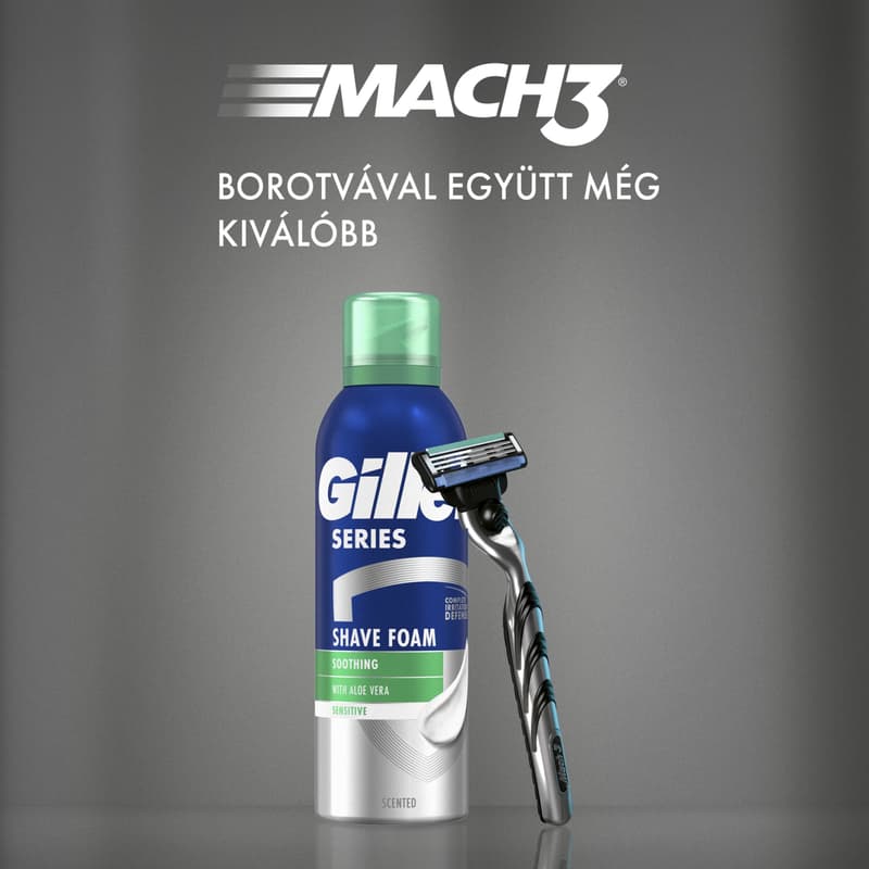 Gillette Series Nyugtató Hatású Borotvahab Aloe Verával, 2x200 ml