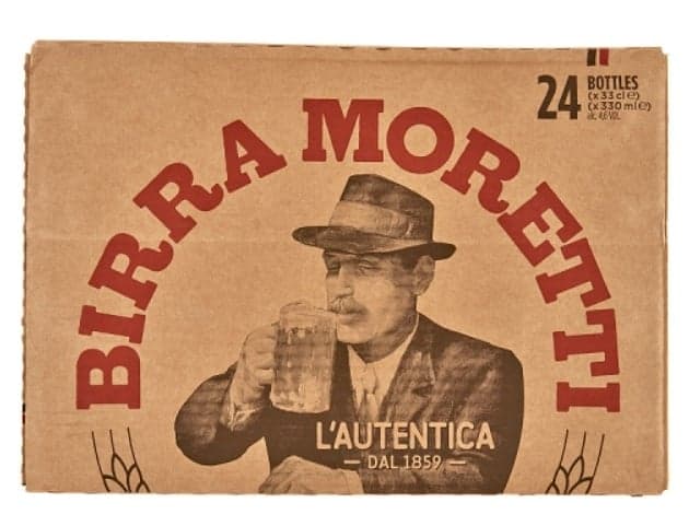 Birra Moretti világos sör 4,6%, 24 üveg