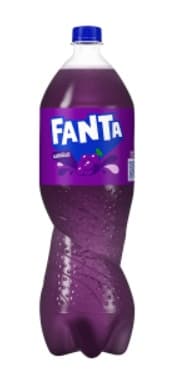 Fanta szőlőízű szénsavas üdítőital cukorral és édesítőszerekkel
