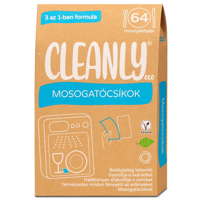 Cleanly Eco Dishwashing Strips 3 in 1 formula 64pcs