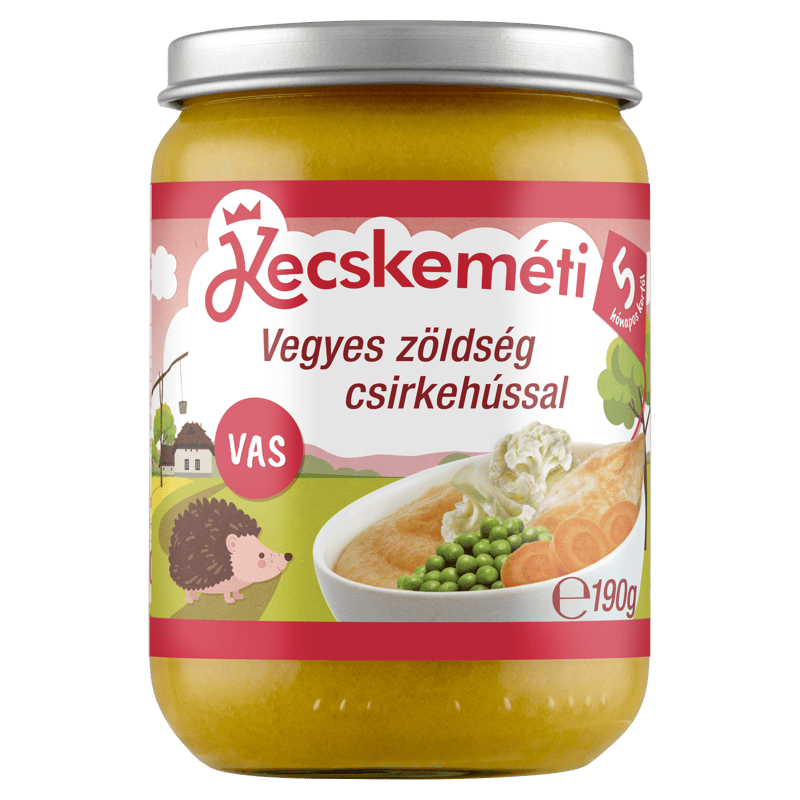 Kecskeméti Vegyes zöldség csirkehússal, 5 hónapos kortól