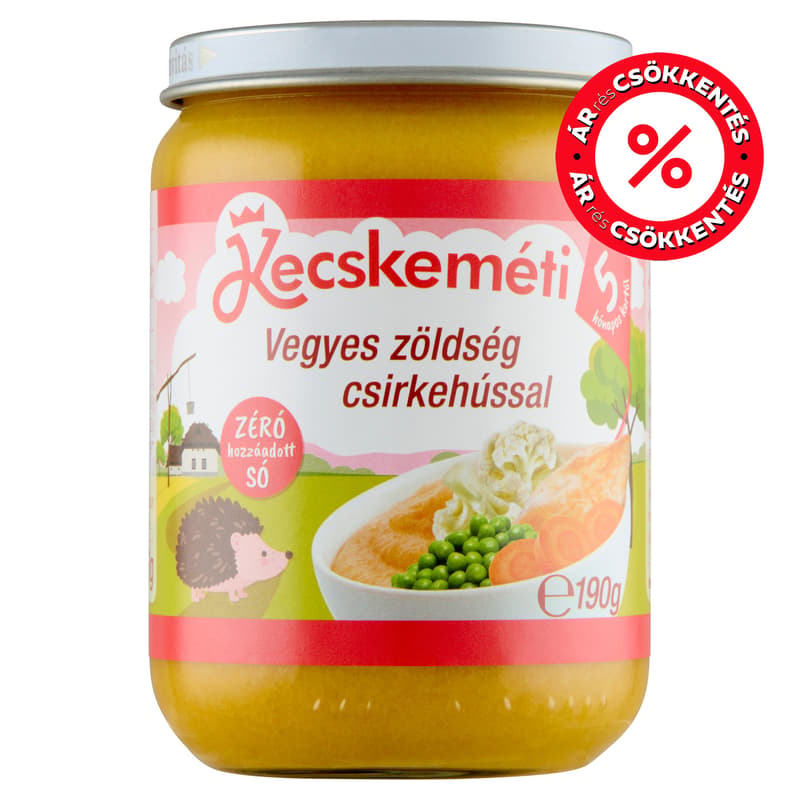 Kecskeméti Vegyes zöldség csirkehússal, 5 hónapos kortól
