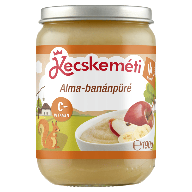 Kecskeméti Alma-banánpüré, 4 hónapos kortól