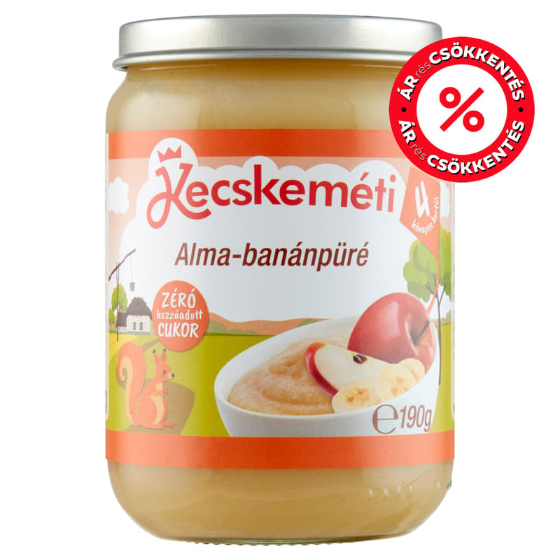 Kecskeméti Alma-banánpüré, 4 hónapos kortól