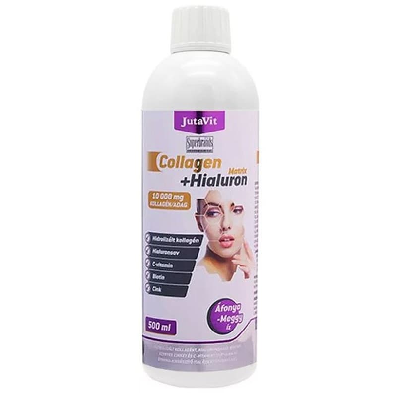 JutaVit Collagen+Hialuron Matrix ital áfonya meggy 500ml