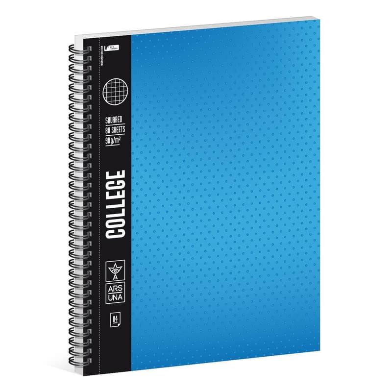 Ars Una Spirálfüzet College A/4-Négyzethálós Kék (563) 19