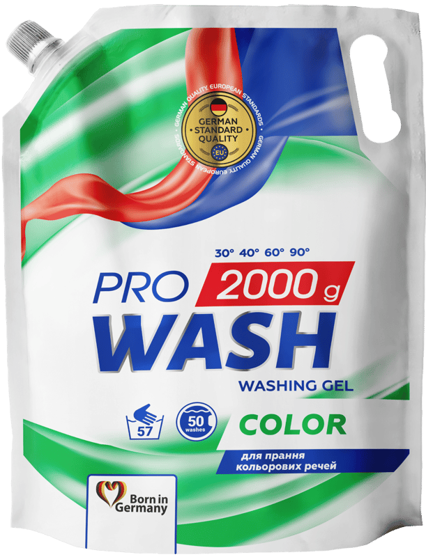 PRO WASH Színes mosógél (utántöltő) 2000 ml