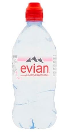 Evian Natural non-carbonated mineral water