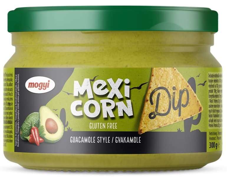 Mogyi Mexi Corn DIP GUACAMOLE STYLE, Krémes, fűszeres szósz avokádóval és paradicsommal