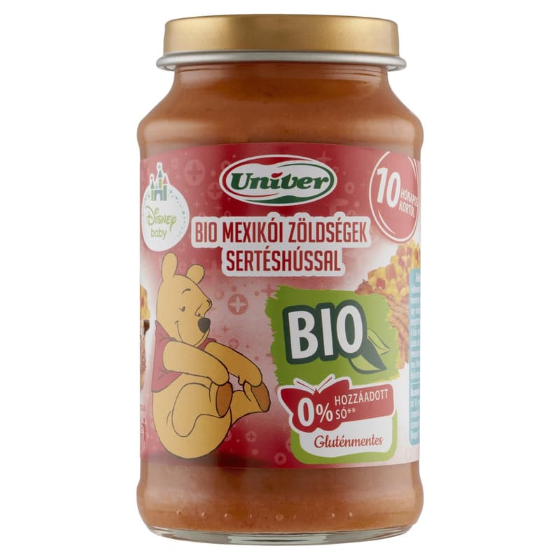 Univer Bio Mexikói zöldségek sertéshússal Bébiétel 10 hónapos kortól