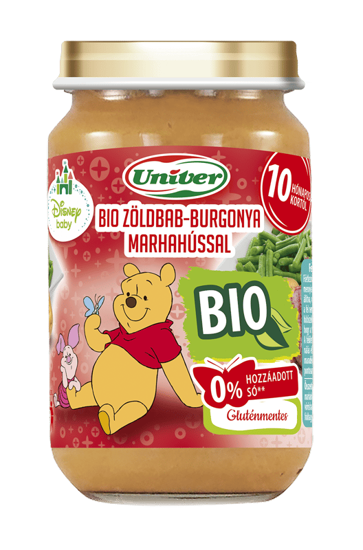 Univer Bio Zöldbab-burgonya marhahússal Bébiétel 10 hónapos kortól