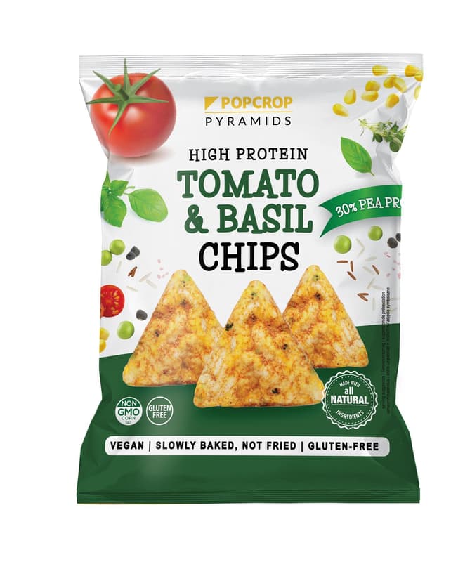 Popcrop High Protein Tomato&Basil chips