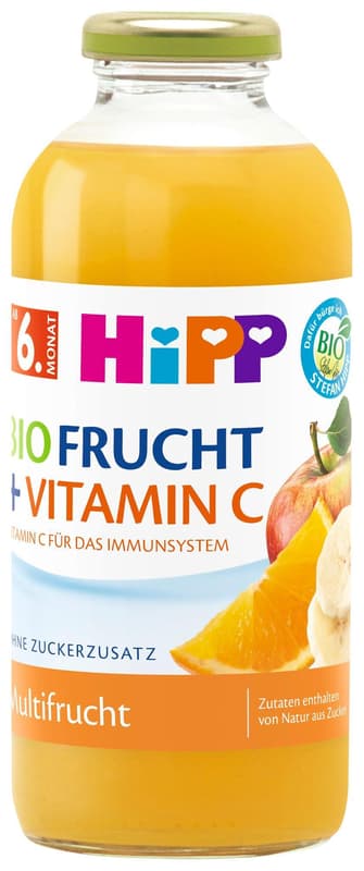 Hipp BIO Alma-banán-narancs gyümölcsnektár C-vitaminnal, 6 hónapos kortól