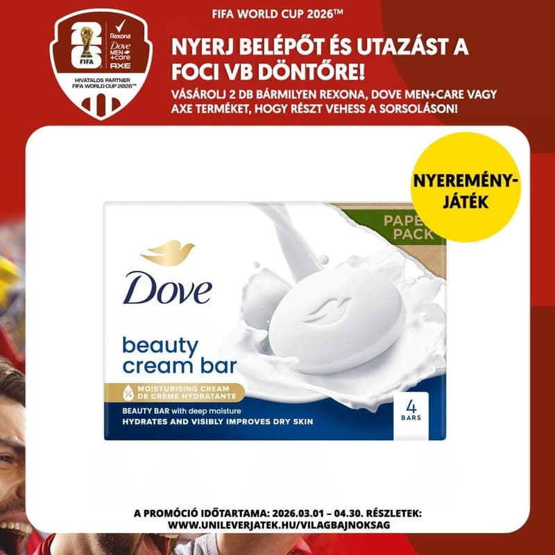 Dove Beauty Cream Bar Soap, 4x90g