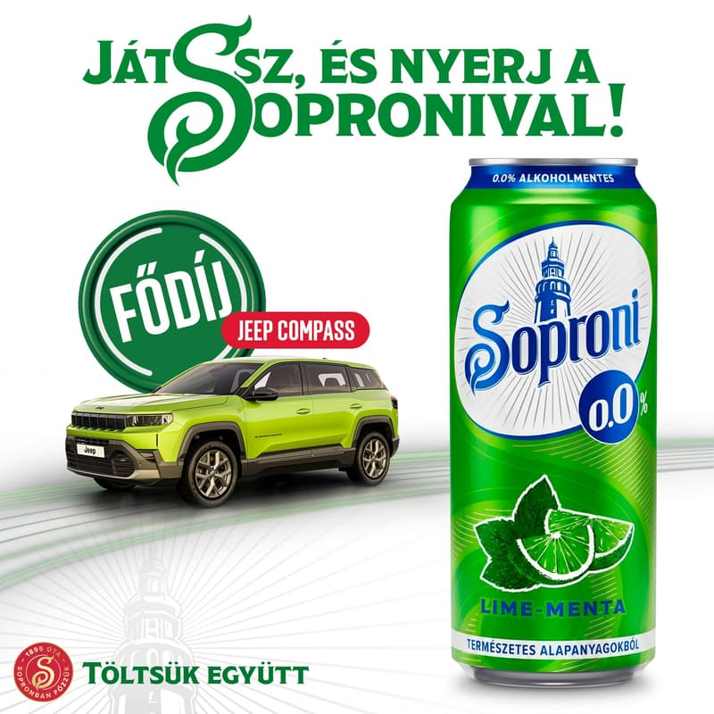 Soproni Radler lime-mentás alkoholmentes sörital 0,5 l