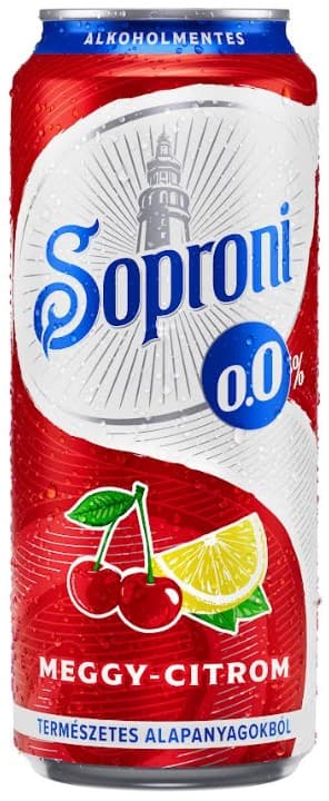 Soproni Radler meggy-citromos alkoholmentes sörital 0,5 l