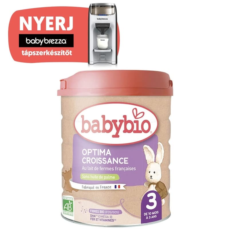 BabyBio Optima 3 Tehéntek alapú anyatej-kiegészítő tápszer 10-36 hó
