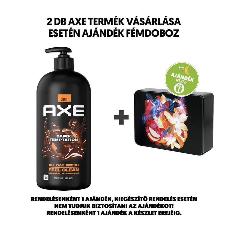AXE Dark Temptation 3 in 1 Shower Gel for Body, Face, Hair 900 ml