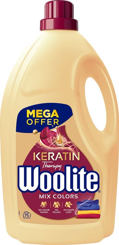 Woolite Keratin Therapy Color Washing Detergent, 4,5 l (75 washloads)